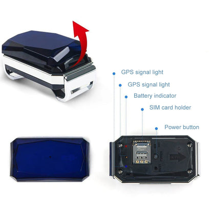 Dog Cat GPS Tracker Pets Anti-Lost Smart Locator Mobile APP Control IP67 Waterproof GPS AGPS WIFI LBS TF card Positioning Modes