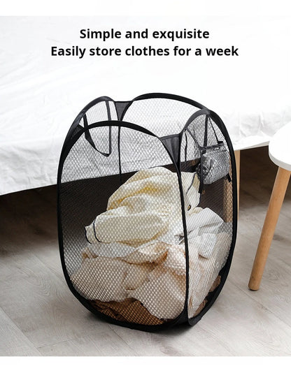 Dirty Clothes Basket Skeleton Ventilated Foldable Easy Storage Portable Large Capacity Clothes Basket