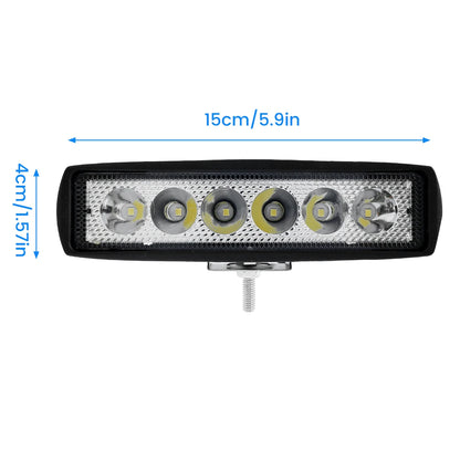 1/2/4Pcs LED Work Light Strip Shape Light Bar 6000K Flood Spot White Off Road Head Car light IP67 Auto parts For Multiple Scenes