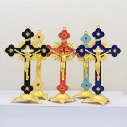 Cross Crucifix Station Christ Catholic Jesus Statue Large Religious Prayer Church Decoration Car Church Decoration