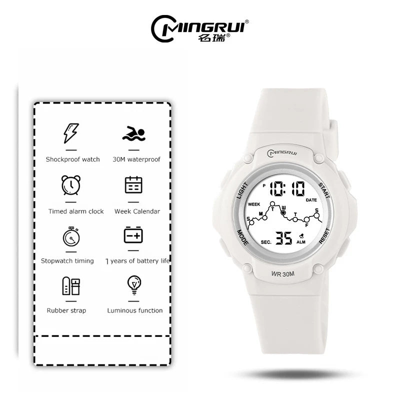 Kids Sport Watches Alarm Stopwatch Children Digital Watch For Boys Girls 30M Waterproof Cartoon Student Electronic Wristwatch