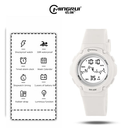 Kids Sport Watches Alarm Stopwatch Children Digital Watch For Boys Girls 30M Waterproof Cartoon Student Electronic Wristwatch