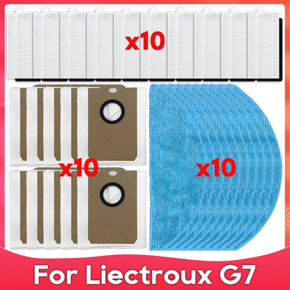 Compatible For ( Liectroux G7 / AENO RC4S / EVOLUTION AIRO ) Roller Side Brush Filter Mop Dust Bag Robot Vacuums Accessory