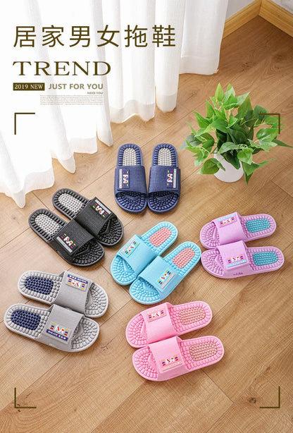 Soles massage slippers men's acupoints soles soles soles home indoor antiskid home lovers men's home cool slippers