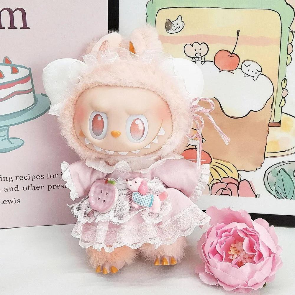 Labubu's Third-generation Baby Clothes, Labubu 3.0 Baby Clothes, Sitting Party Clothes, Blind Box Clothes, 17cm