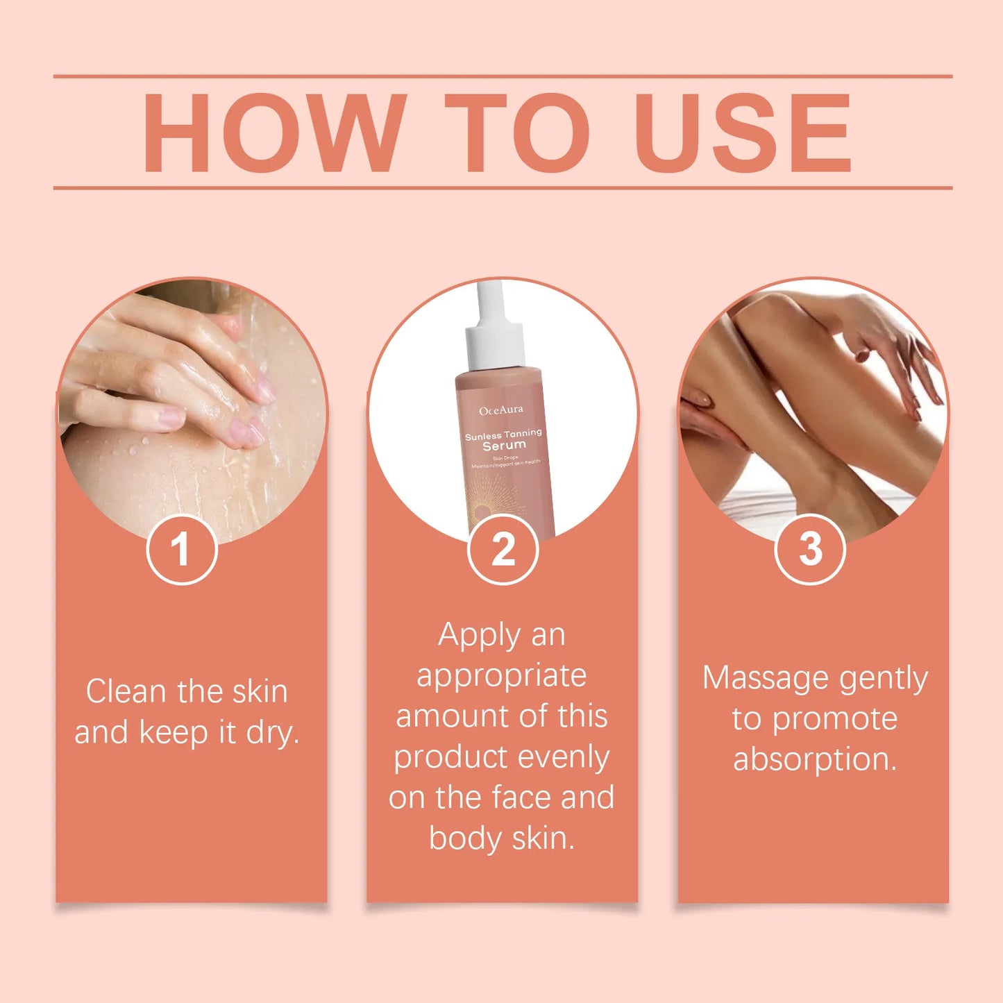 Herbal Sunless Tanning Essence Lasting Absorb Sunlight Natural Skin Sexy Protect Solarium Body Face Bronze Self Tanning Serums