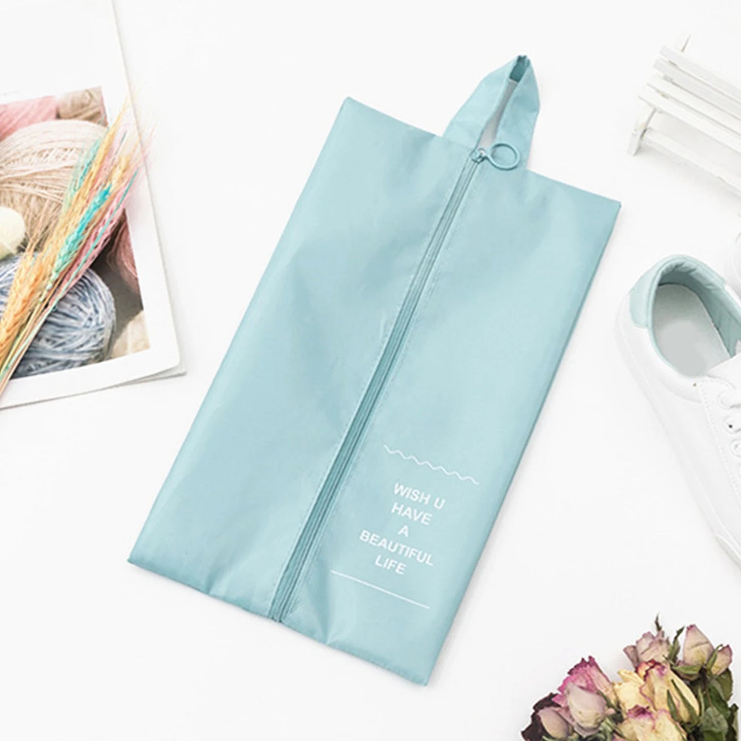 Travel Storage Bag Shoes Travel Packing Cubes Underwear Sundries Finishing Multifunctional Waterproof Portable Zipper Shoe Bag