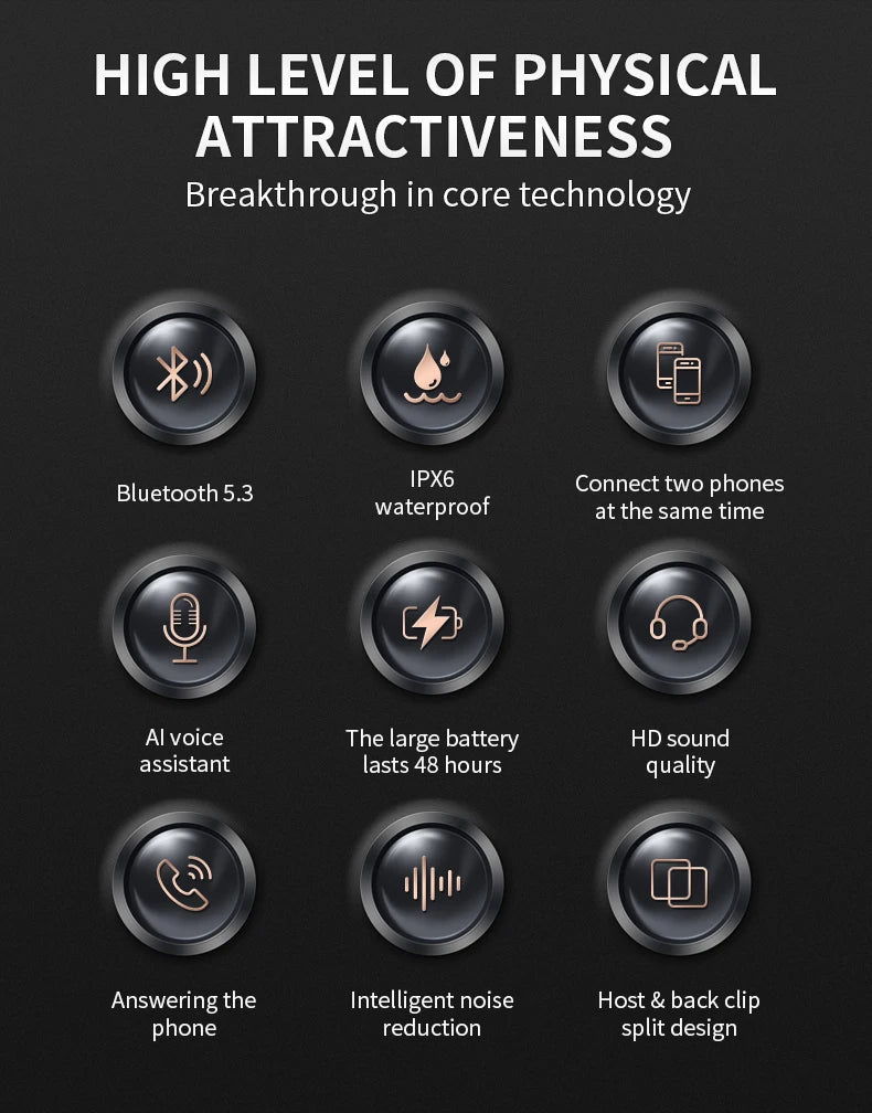 Y10 Motorcycle Helmet Bluetooth Headset 2000Mah Super Long Standby Wireless Hands-free Waterproof Motorbike Earphone