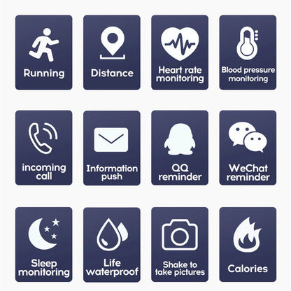 GPS Fitness Heart Rate Monitor Activity Tracker Waterproof Sleep Tracker Sport Bracelet Pedometer Step Calories Kids Smart Watch