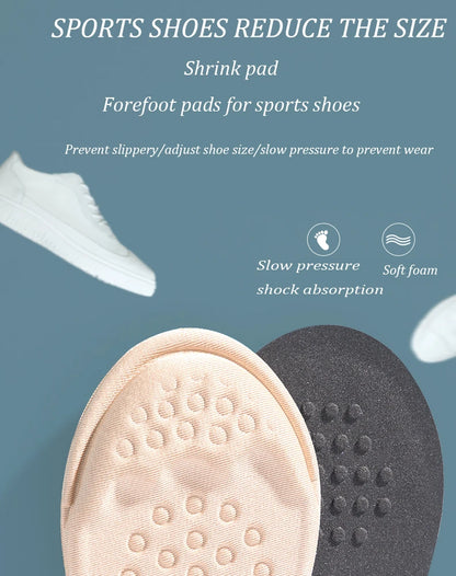 Half Insoles for Shoes Inserts Forefoot Insert Non-slip Sole Cushion Reduce Shoe Size Filler High Heels Pain Relief Shoe Pads