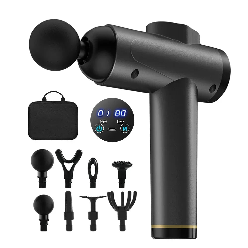 Portable Quiet Massage Gun  Ultra Small & Quiet Muscle Massage Gun USB Charging- for Home Gym Outdoors With one head