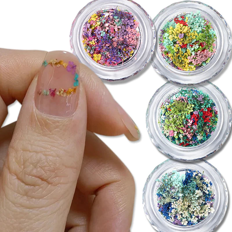 1 Box Nail Art Flower Decoration Delicate Dried Flower Nail Art Decorations Exquisite Nail Art Beauty For Charms Accessories