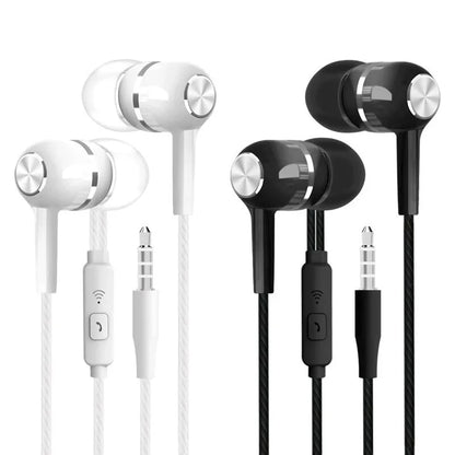 3.5mm Wired Earphone In-Ear Headset HIFI Heavy Bass Earbuds Monitor Sports Headset Stereo Music Gaming Headphone with Microphone