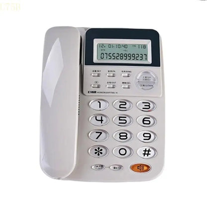 U75B C168 Office Telephone Hotel Fixed Line Phone No Need Battery Double Interfaces Corded Telephone 24 Selectable Ringtones