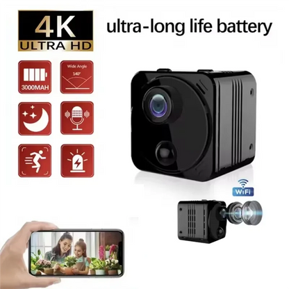 CABE-Smart Home Video Camcorder Wireless Security Camera 4K HD Mini Wifi Camera IR Night Vision Motion Detection