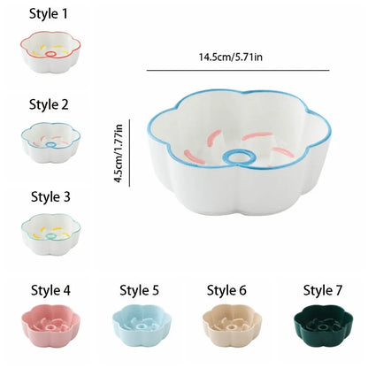 Ceramic Cat Slow Food Bowl Cute Creative Dog Food Feeding Basin Multi-use Large Capacity Pet Drinking Feeder Water Container
