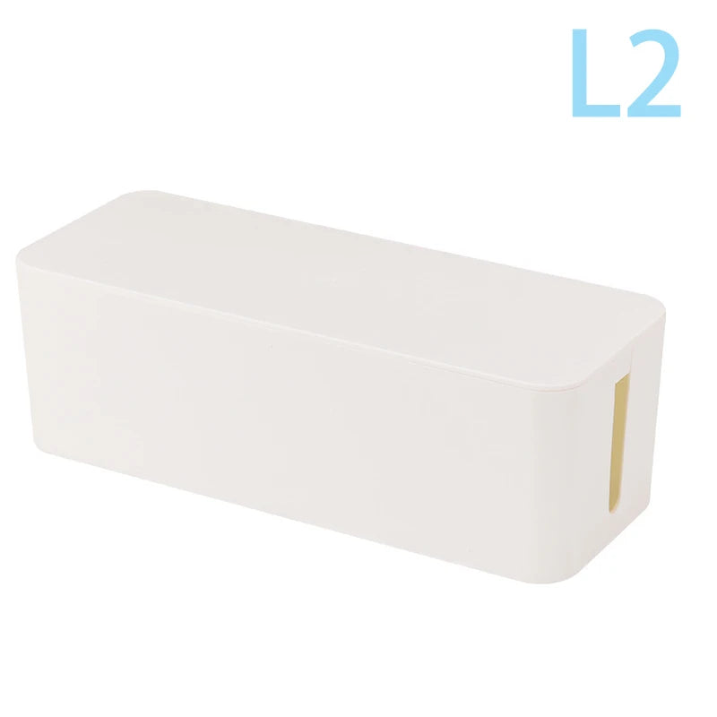 Cable Storage Box Power Board Wire Management Socket Strip Wire Case Dust Charger Socket Organizer Network Bin Charger