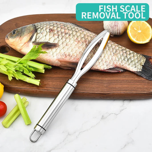 Kitchen accessories Stainles Fish Scales Scraping Graters Fast Remove Fish Cleaning Peeler Scraper Fish bone tweezers tool gadge