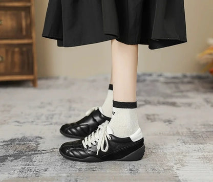 Women's Shoes Spring New Fashion Casual Shoes College Style Wide Toe Soft Comfortable Flat Shoes Outdoor Casual Sports Shoes