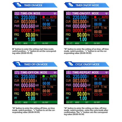 WIFI Smart Wattmeter Digital Power Meter Electricity Consumption Energy Meter Voltage Current Protection EU Plug Timer Switch