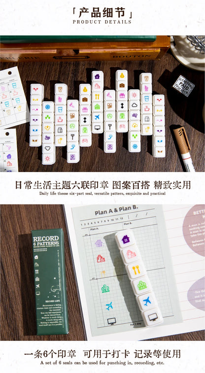 6 pcs，Teacher seals，Commendation Seal，Award Seal，Teacher Evaluation Award Seal，Cartoon color seal，Stationery Scrapbook supplies