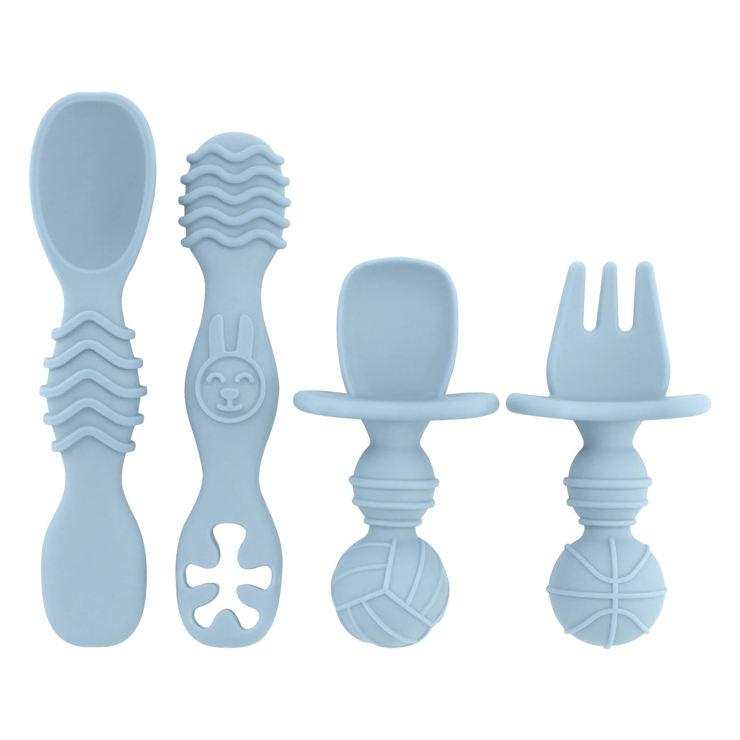 Fashion New 4-Pack Silicone Toddler Spoon Cutlery - Baby Feeding Supplies Toddler Food Supplies, Noodles, Perfect Christmas Gift