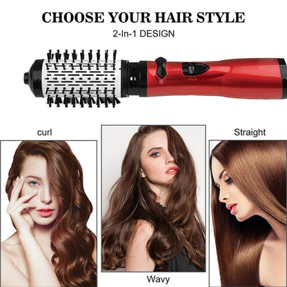 Automatic Rotating Hot Air Brush 2 In 1 360 Degree Curling Iron Hair Dryer Brush Hair Salon Equipment One Step Hair Dryer Comb