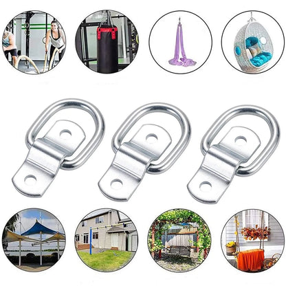 D Ring Tie Down Anchor Hook for Cargo Securing on Car Trucks Trailers Heavy Duty Metal Pull Ring Easy Surface Mount Fixing Point