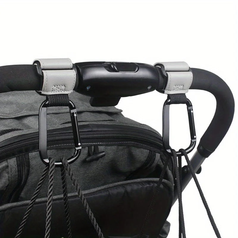Universal Stroller Hooks Clip - Heavy Duty Hanging Accessory for Diaper Bags, Compatible with Prams/Shopping Carts/Car Seats