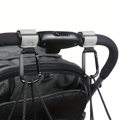 Universal Stroller Hooks Clip - Heavy Duty Hanging Accessory for Diaper Bags, Compatible with Prams/Shopping Carts/Car Seats