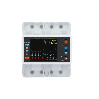 Smart Life Energy Monitoring 100A Tuya WiFi 3-Phase Meter with Bi-Directional Auto-Reclosing Relay