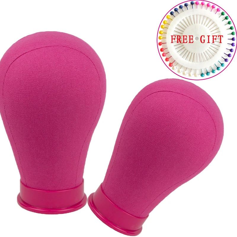 Colorful Training Mannequin Head Canvas Block Head Wig Display Styling Mannequin Head Manikin Head