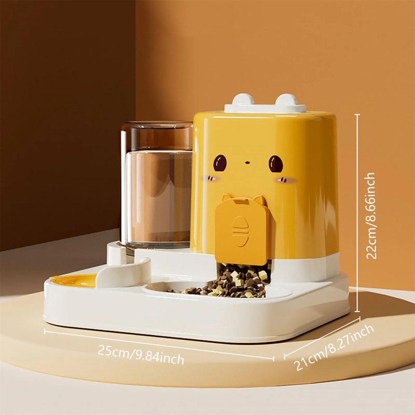 Portable Automatic Pet Feeder 2 In 1 Convenient Pet Supplies Waterer Food Container Removable Large Capacity Treat Dispenser