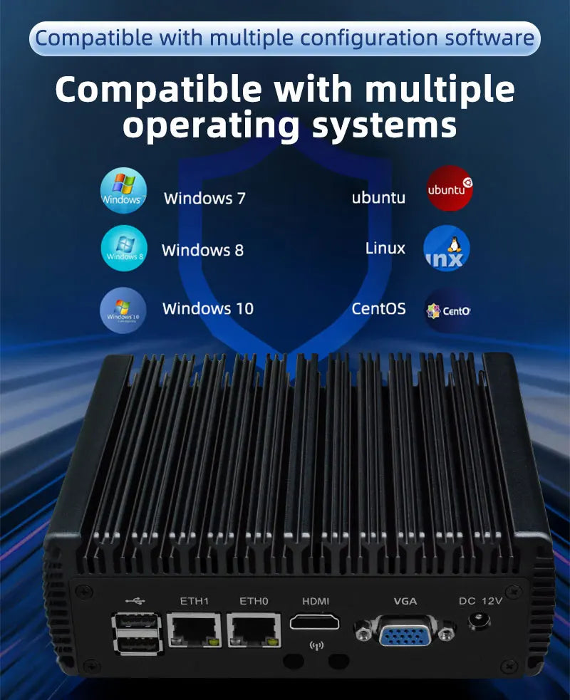 ZHICHUN Mini PC Intel Quad Core I7 Gaming Computer Celeron J4125 PC Desktop Computer PC portable Mini computer
