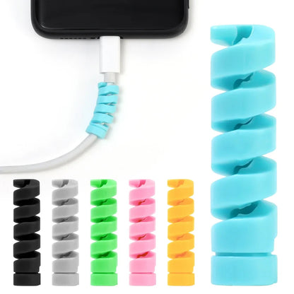 Cable Winder Organizer Data Line Protector Spiral Winder Wire Management Cord Organizers for Earphone Phone Charge Lines Winder
