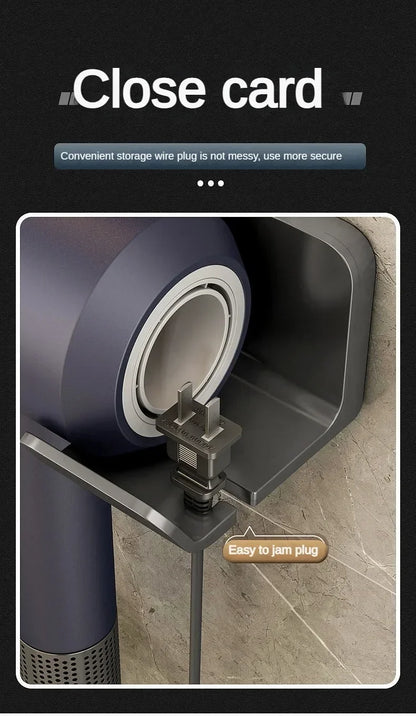 Wall-mounted hair dryer rack No punching hair dryer rack Toilet hair dryer bracket Bathroom hair dryer hanger