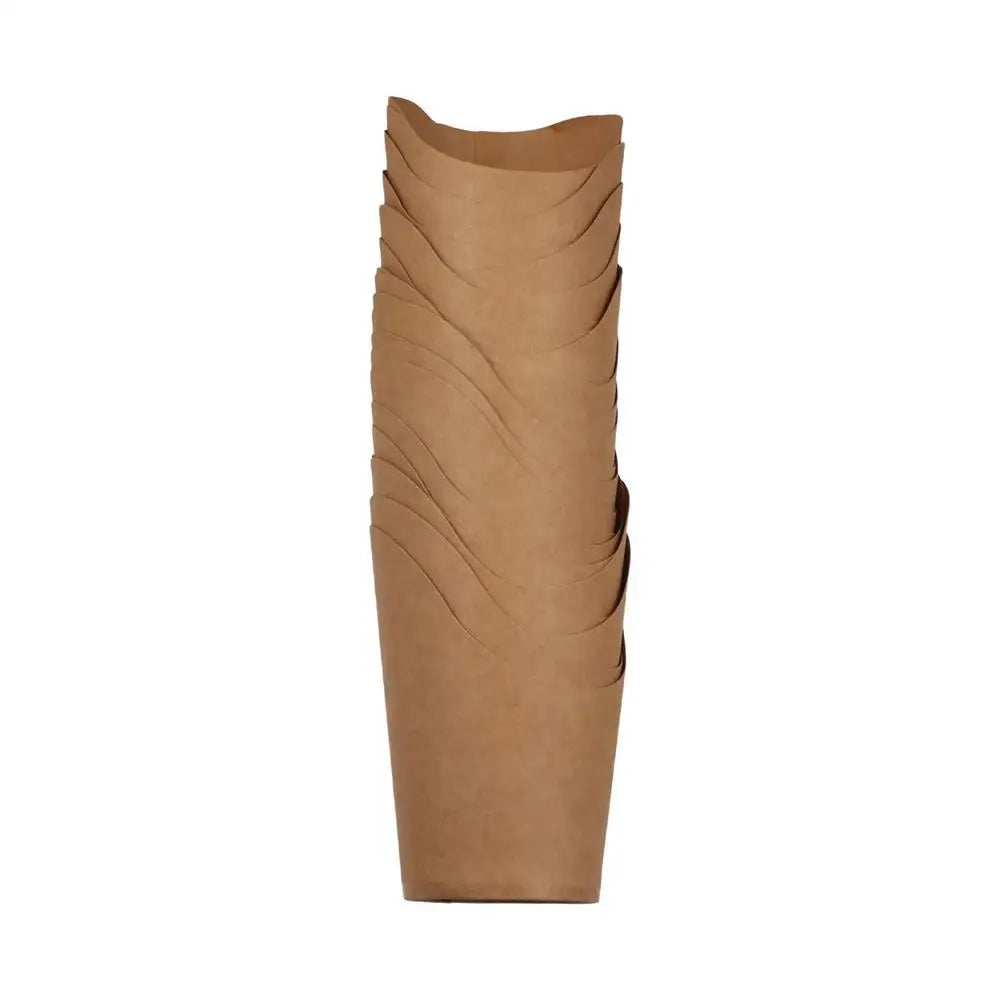50pcs Popcorn Boxes Disposable Kraft Paper Slant Cup Water Proof Thickened French Fries Cup Oil-proof Snack Cups Sundae