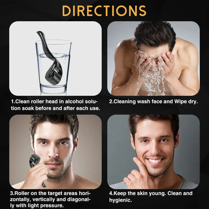 0.2-0.3mm Microneedle for Facial Body Hair Growth Derma Roller for Skin Beard 540 Needles Micro Face Roll Tool