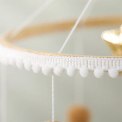 Baby Mobile Crib Bed Bell Musical Rattles Toys Soft Felt Cartoon Animal for Infants Nursery Mobiles Forest Animals Crib Toys