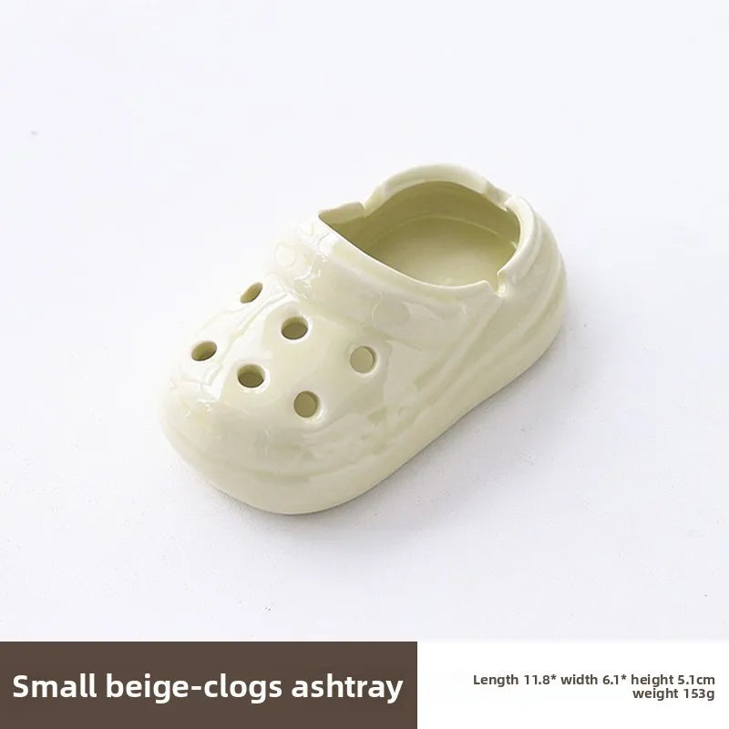 Stylish Ceramic Ashtray for Office Home Living Room Trendy Crocs Design Creative Business Gift