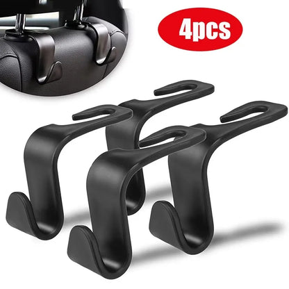 Universal Car Seat Headrest Hook Hanger Storage Car Back Seat Hooks Organizer Holder Clips for Handbag Auto Interior Accessories