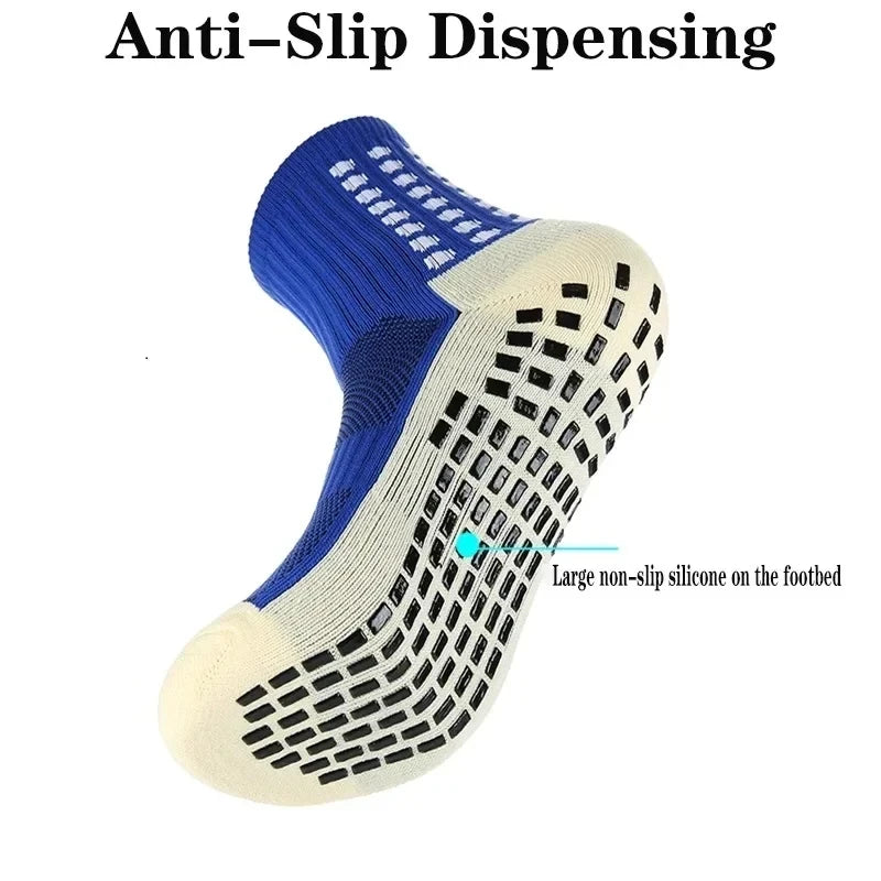 Anti-Slip Football Socks Men Women Sports Socks Breathable Silicone Bottom Soccer Outdoor Sport Running Cycling Grip Socks