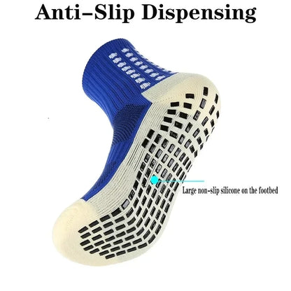 Anti-Slip Football Socks Men Women Sports Socks Breathable Silicone Bottom Soccer Outdoor Sport Running Cycling Grip Socks