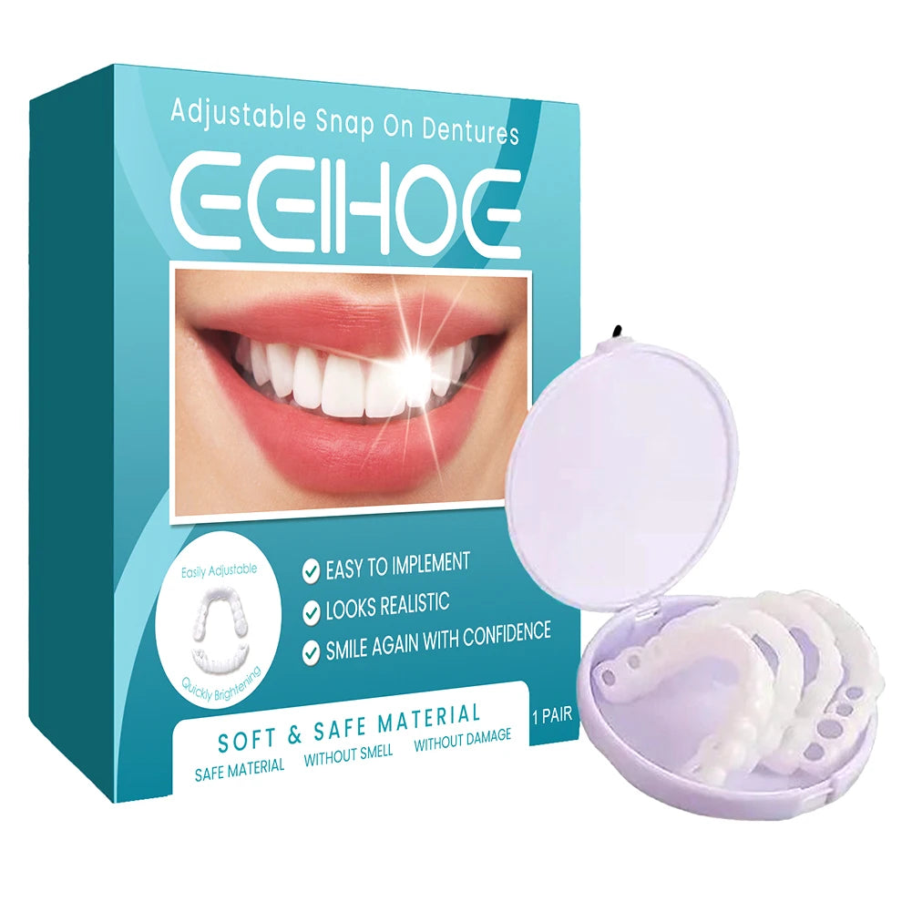 Adjustable Dentures Teeth Veneers Restoration Dentures Decorate Gaps Imitation Tooth Cover Fake Teeth for Teeth Beauty
