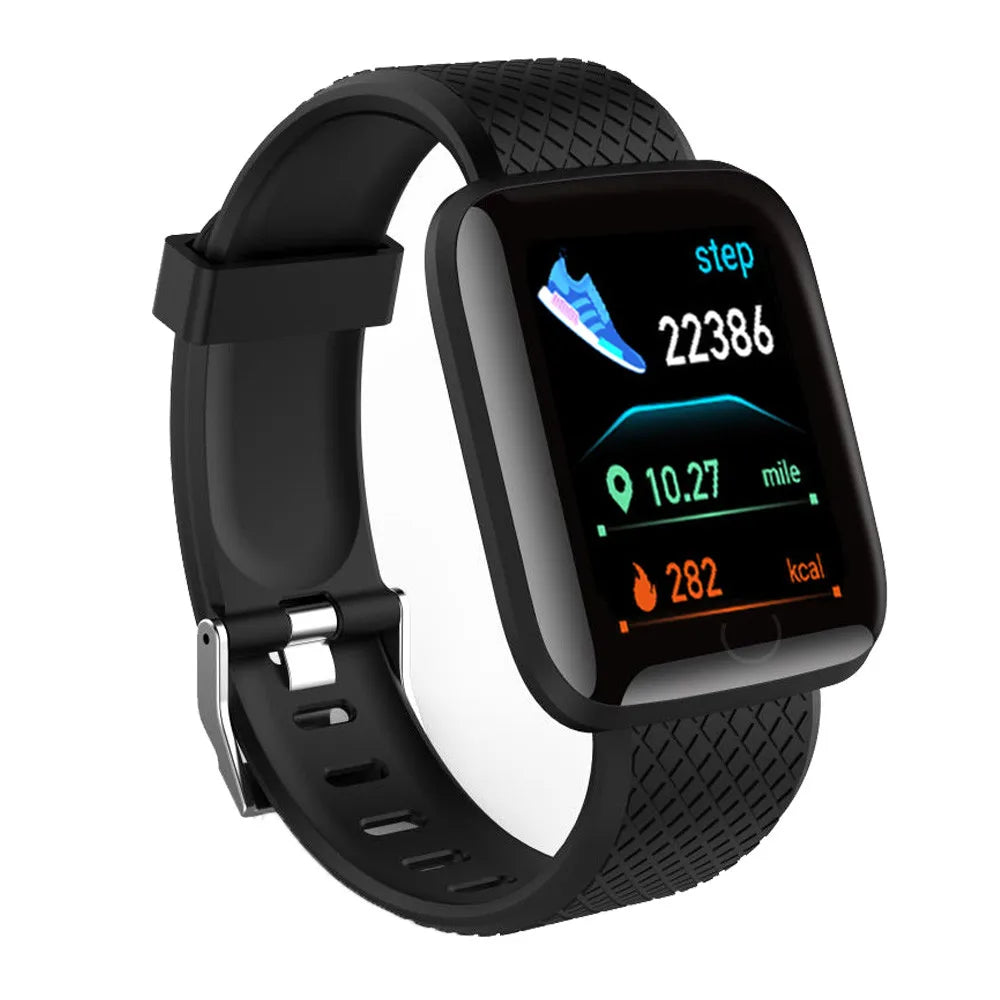 Smart Watch Sport Fitness Bracelet Control Music Message Display Pedometer Bluetooth Connect Smartwatch 116P Alarm Clock Weather