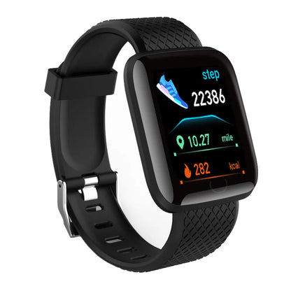 Smart Watch Sport Fitness Bracelet Control Music Message Display Pedometer Bluetooth Connect Smartwatch 116P Alarm Clock Weather