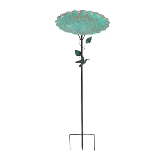 Garden Bird Bath Decorative Outdoors Garden Feeder Bowl Multi-Functional Rust-Proof Standing Bowl For Farm Pathway Patio Garden