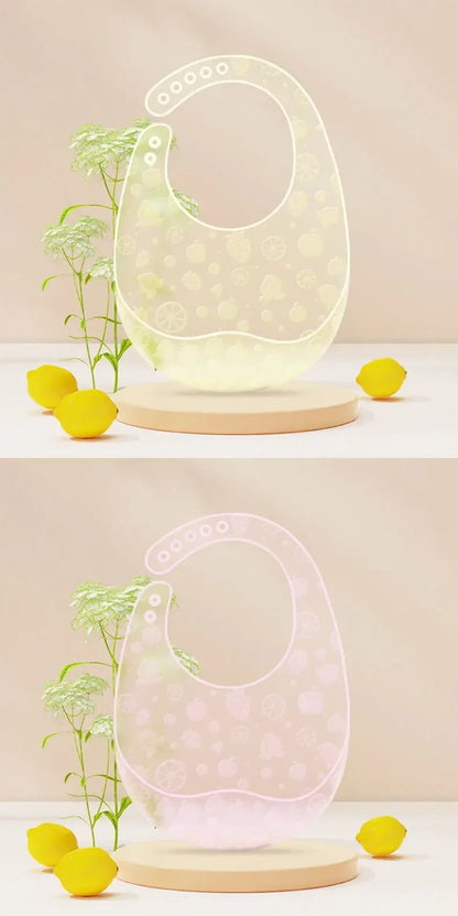 Baby Food-grade Silicone Bib Baby Food Rice Pocket Saliva Pocket Lightweight Waterproof Bib for Children