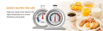 Refrigerator Thermometer -30~30°C -20~80°F Classic Fridge Large Dial Gauge Mini Thermo Meters for Freezer Cooler