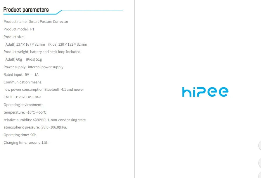 Hipee Smart Posture Correction Device Posture Training device Corrector For Adult Child Hunchback Correction (fast shipping)